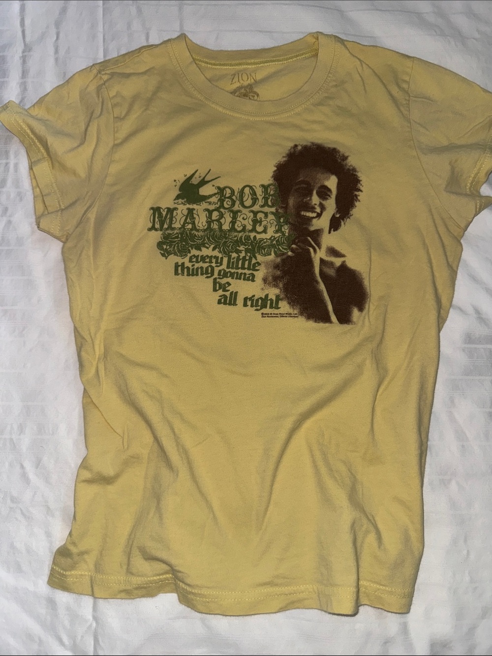 Bob Marley Graphic Tee in Yellow
